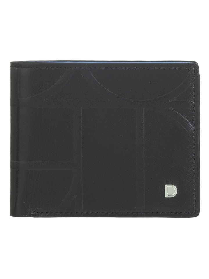 Up! Geldbörse RFID Schutz Leder 10.5 cm black-pastel blue