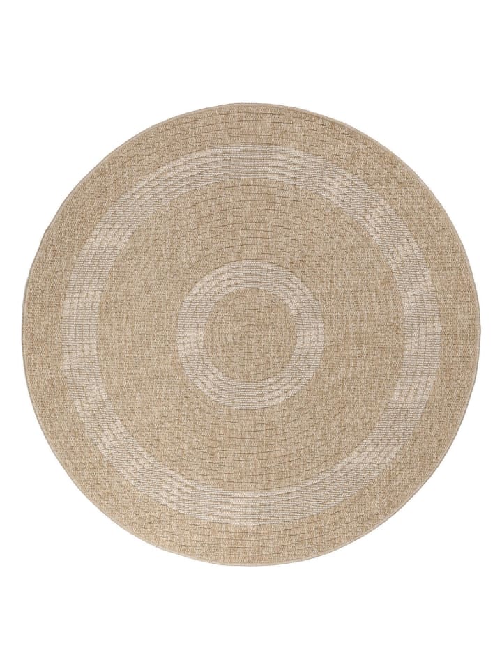 Outdoor Teppich COMILLA Beige Rund
