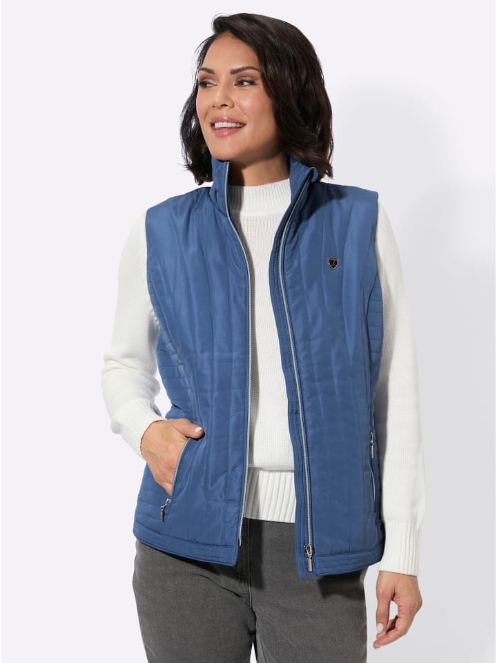 Steppweste in jeansblau