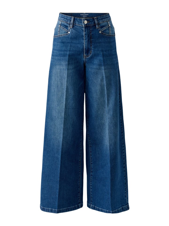 Jeans HIGH WAIST in bright blue denim