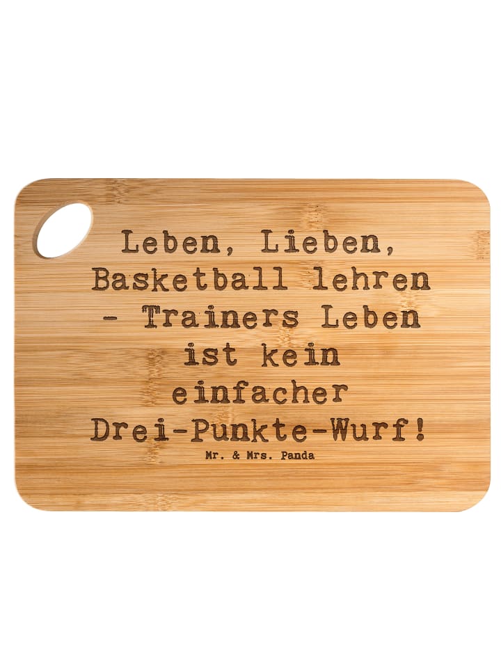 Servierplatte Spruch Basketballtrainer Lebenswe... in Braun
