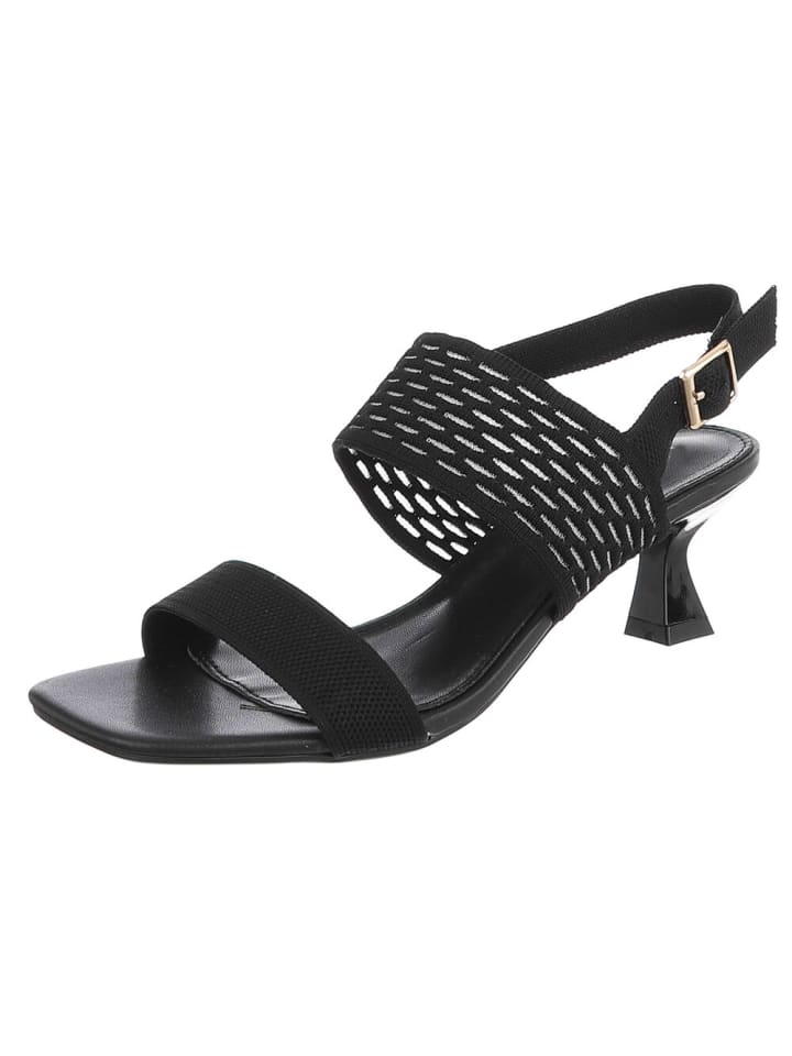 High-Heel Sandalette in Schwarz