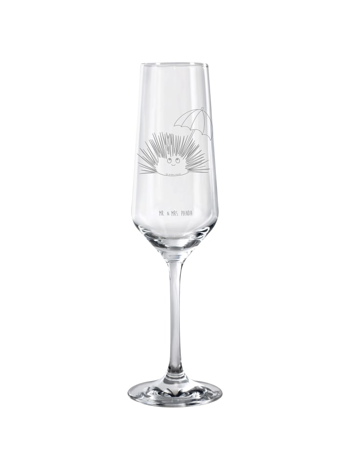 Champagnerglas Seeigel ohne Spruch in Transparent