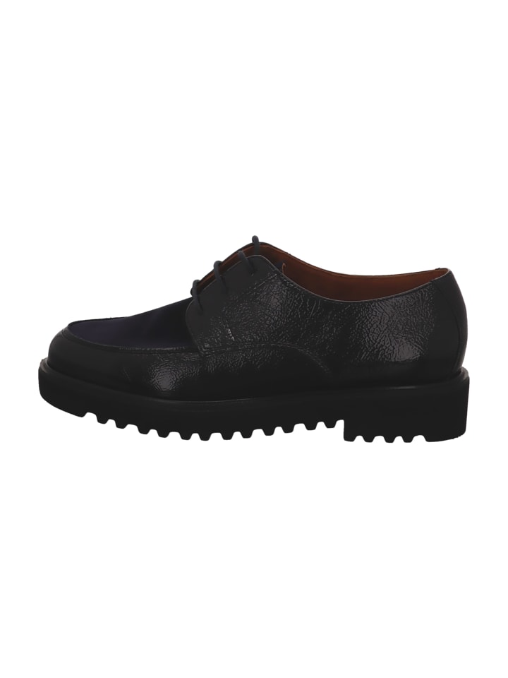 Plateau Schnürschuhe in Schwarz