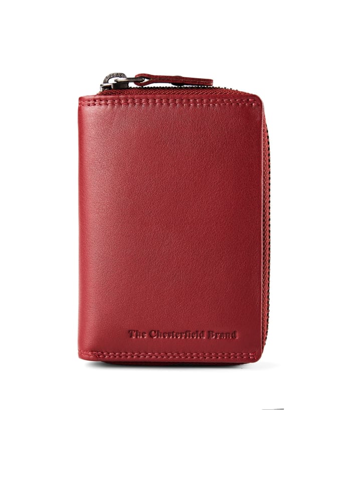 Lenwick Geldbörse Leder 11 cm red