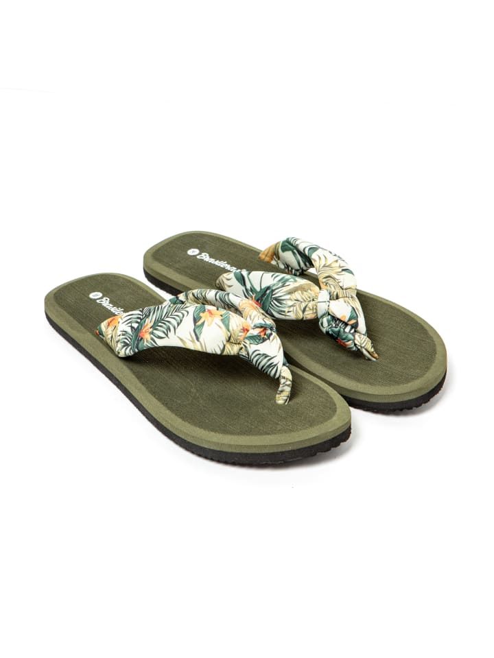 Zehentrenner "Hibiscus Nudo" in Militärgrün