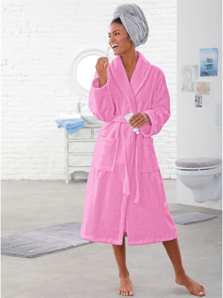 Bademantel in pink