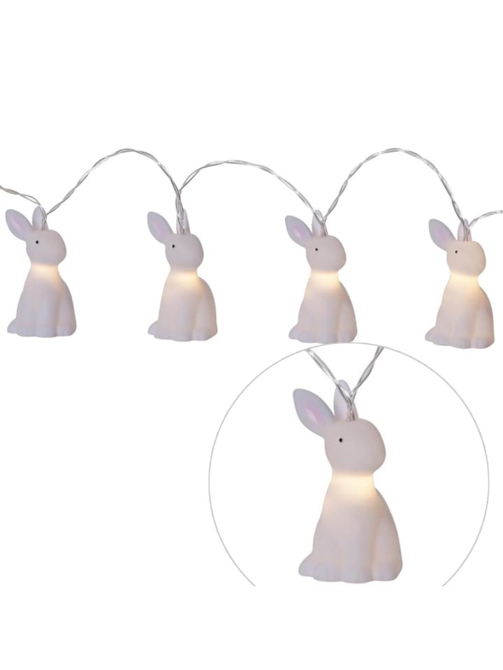 Lichterkette BUNNY - 10 kleine Häschen in weiß