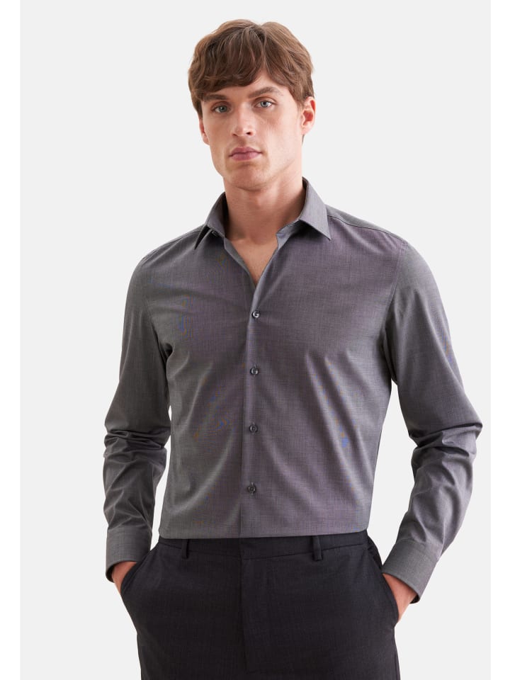 Business Hemd Slim in Schwarz