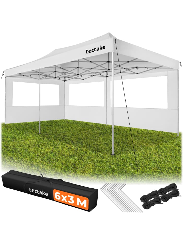 Aluminium Faltpavillon, 6 x 3 m, wasserdicht, mit Tragetasche