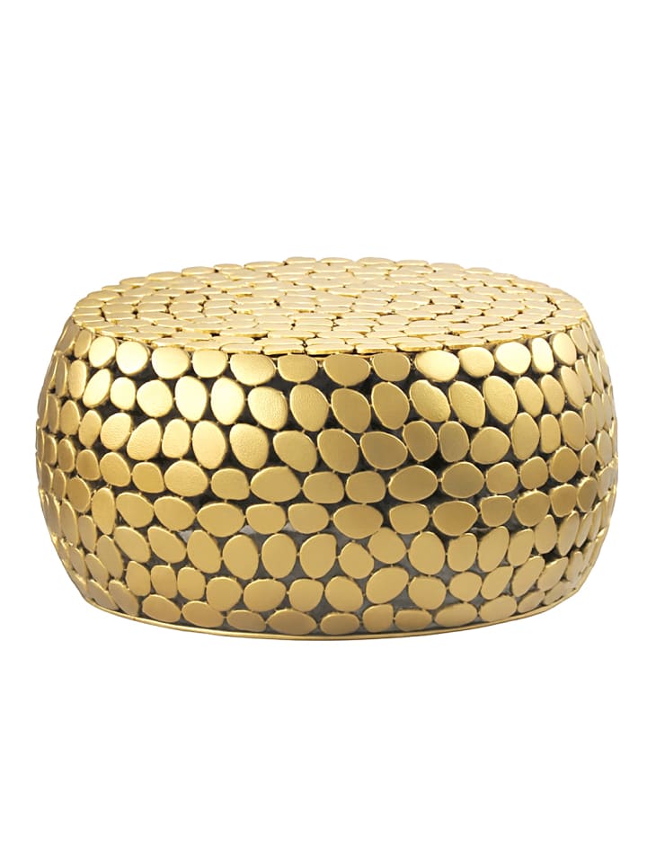 Couchtisch in Gold / Aluminium / 66x66x32