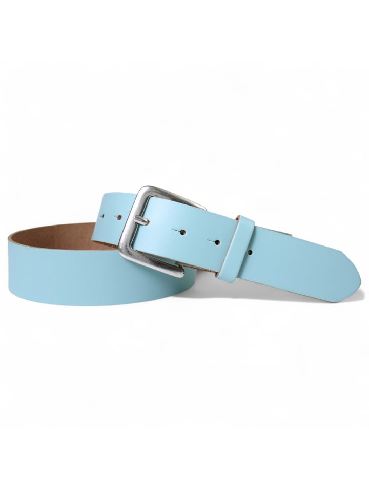 Ledergürtel in Aqua