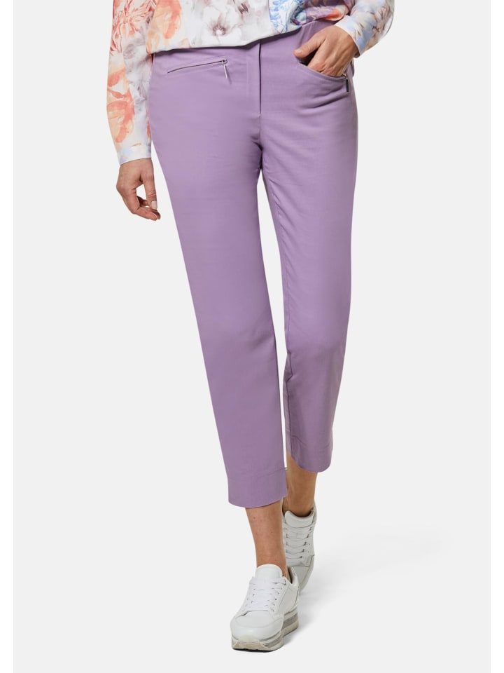 Stretchhose LOUISA, dehnbar & mit Taschen in lila