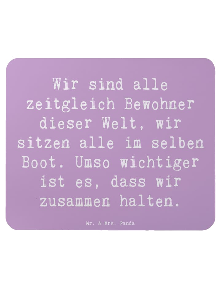 Mouse-Pad Spruch Freundlichkeiten verbreiten mi... in Lavendeltraum