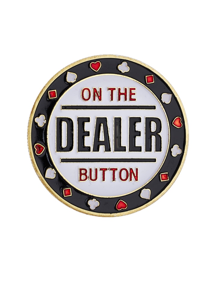 3-tlg. Poker Button Set in Bunt