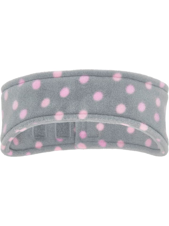 Fleece-Stirnband Punkte in Grau