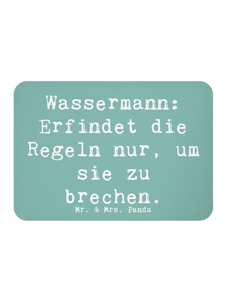 Magnet Spruch Wassermann Freigeist mit Spruch in Meeresbrise