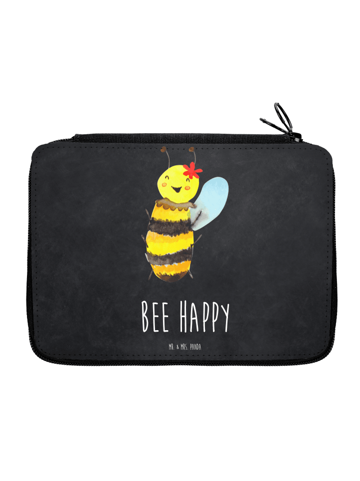 Federmappe Biene Happy mit Spruch in Kreidetafel