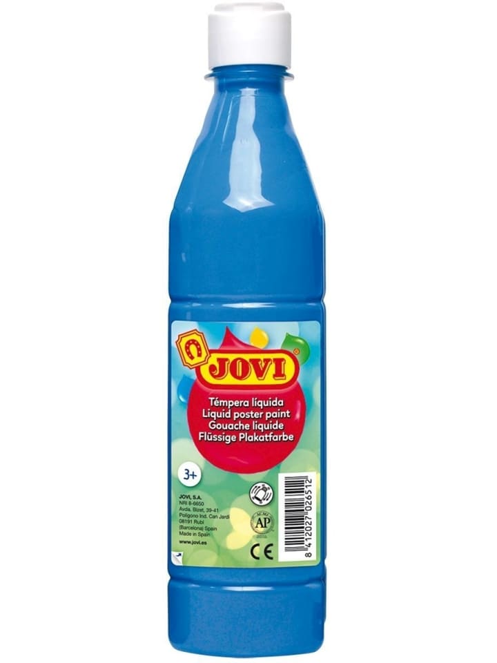 Plakatfarbe / Temperafarbe 500ml Flasche cyanblau