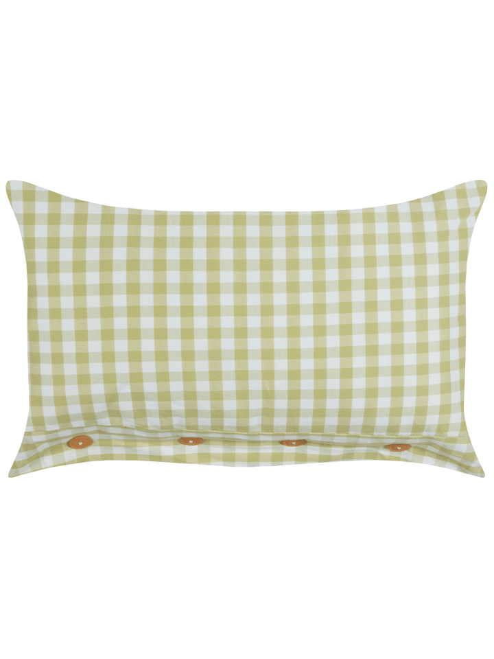 Dekokissen TALYA in Grün/Weiß/Braun - (W) 40 x (H) 12 x (L) 60 cm