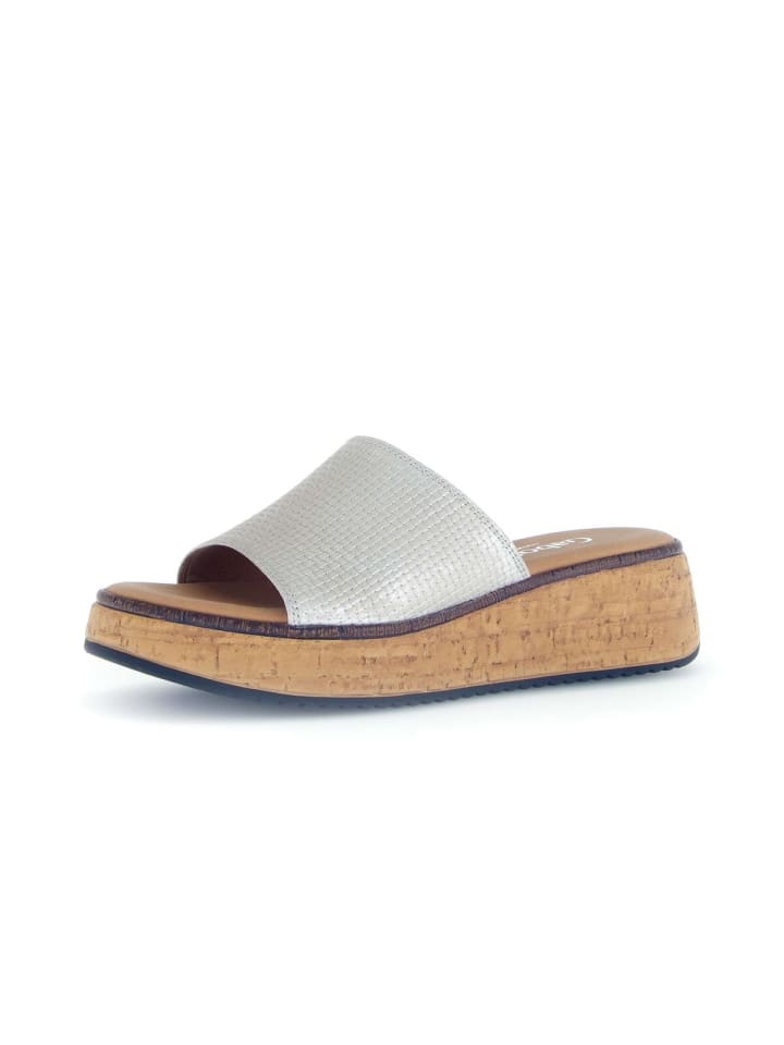 Pantoletten in beige