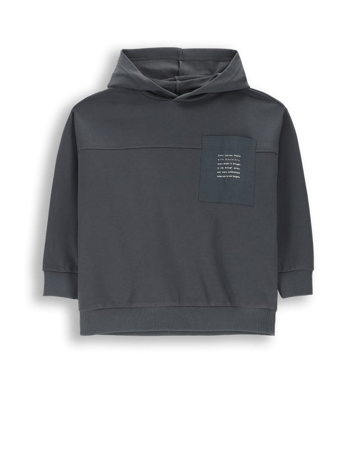 Kapuzen-sweatshirt in schwarzgrau