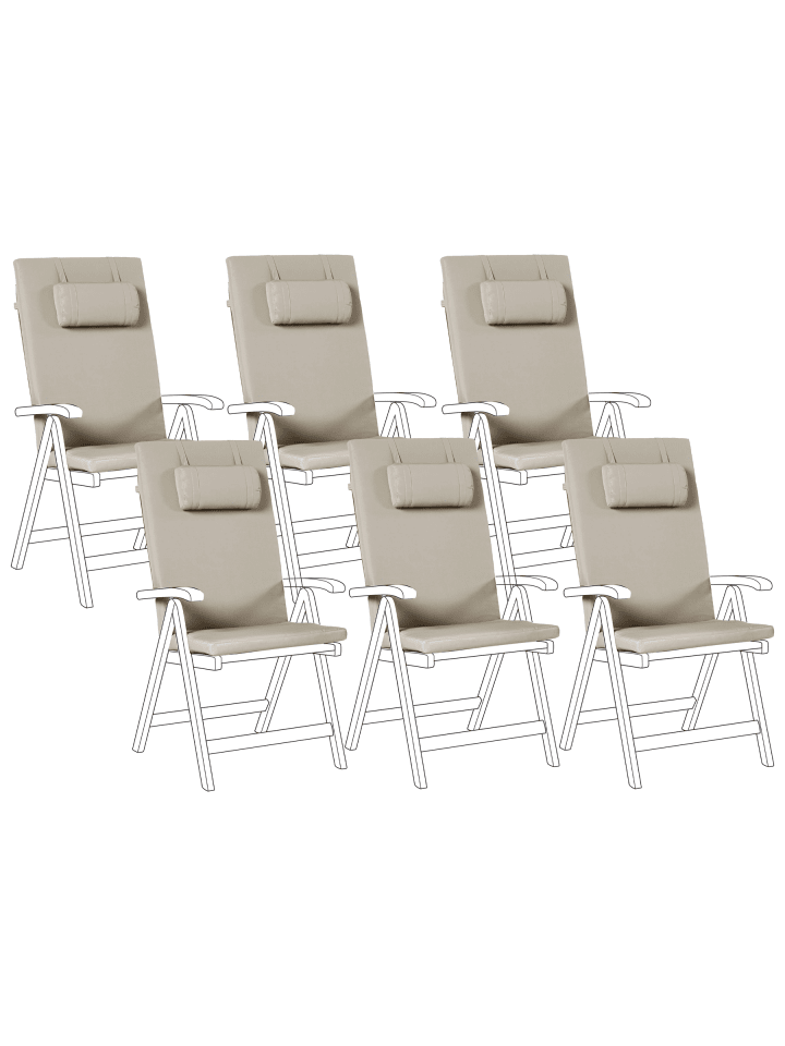 6er-Set Auflagen JAVA/AMANTEA PREMIUM in Beige