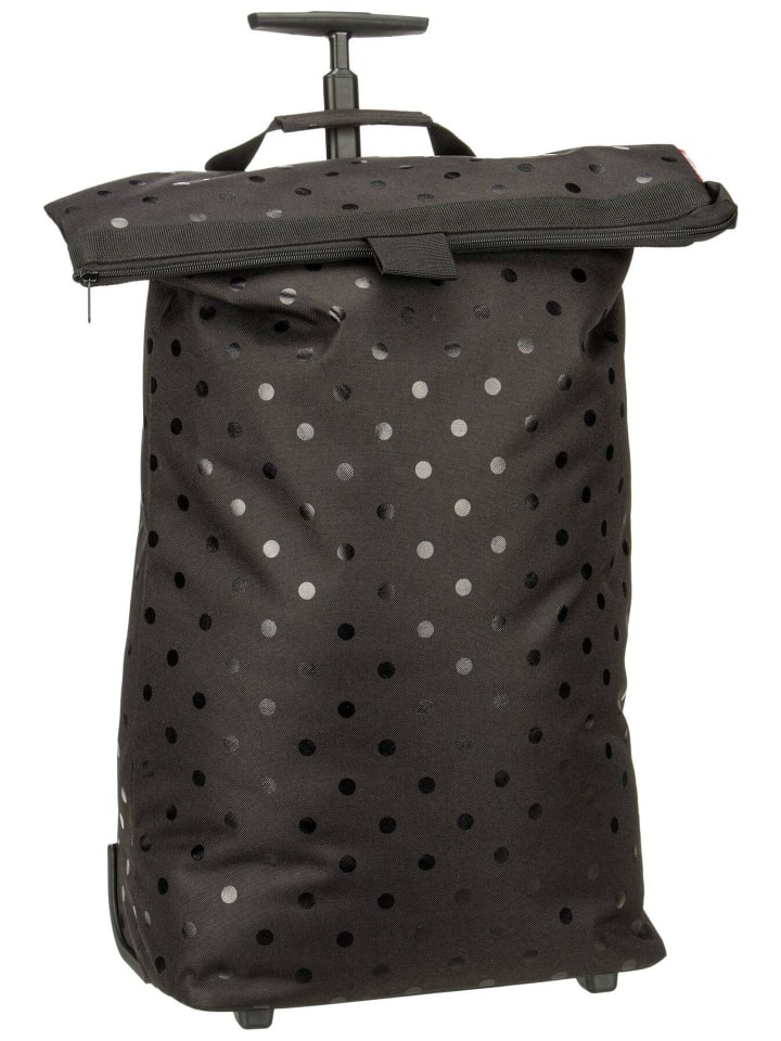 Einkaufstasche Trolley M in Glossy Dots Black