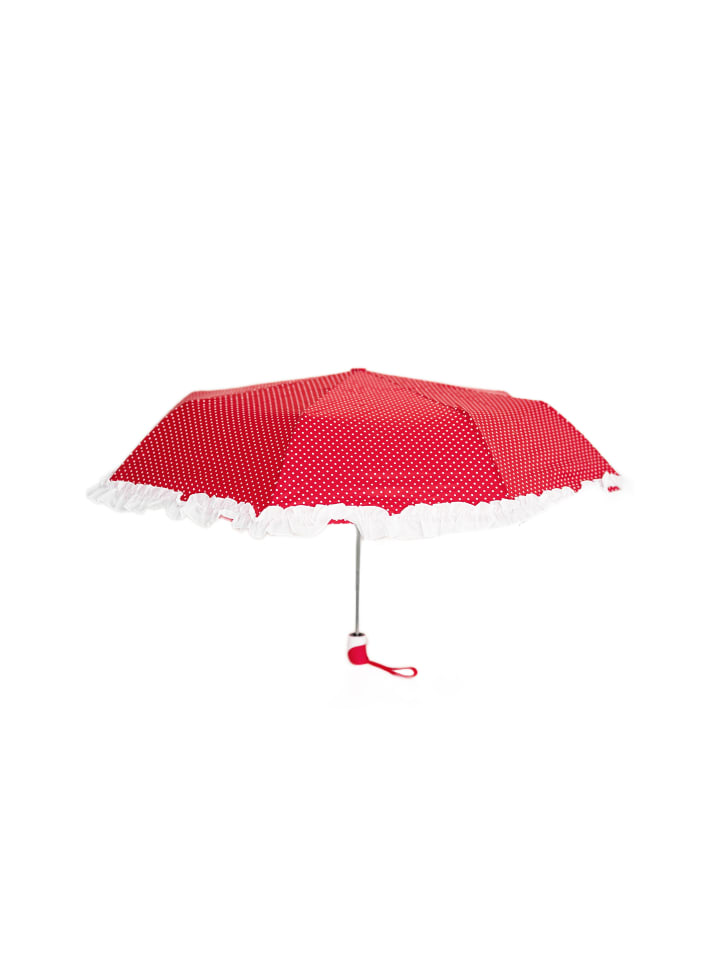 Eleganter Teleskop-Taschenschirm mit Schutzhülle Stilvoll & Praktisch in Rot