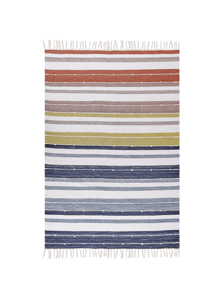 Geflochtener Teppich TOZAKLI in Bunt/Blau/Weiß - (W) 160 x (H) 1 x (L) 230 cm