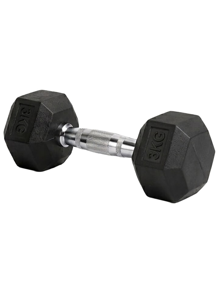 2 x Hanteln in Schwarz/ Silber - 3 kg