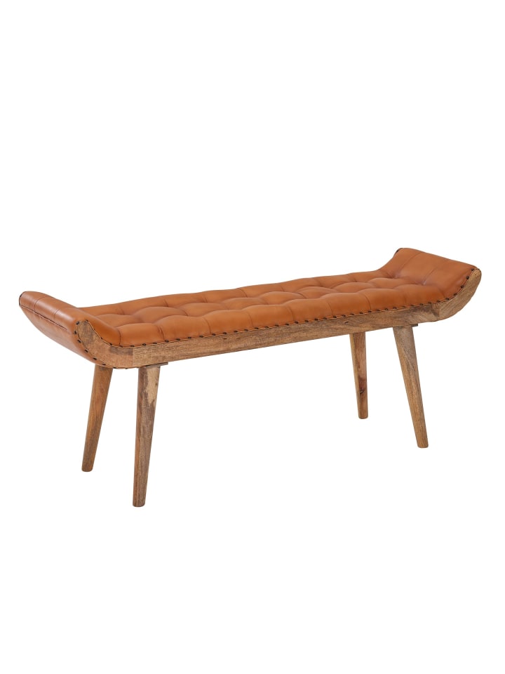 Sitzbänk in Braun / Mango / 125x38x50