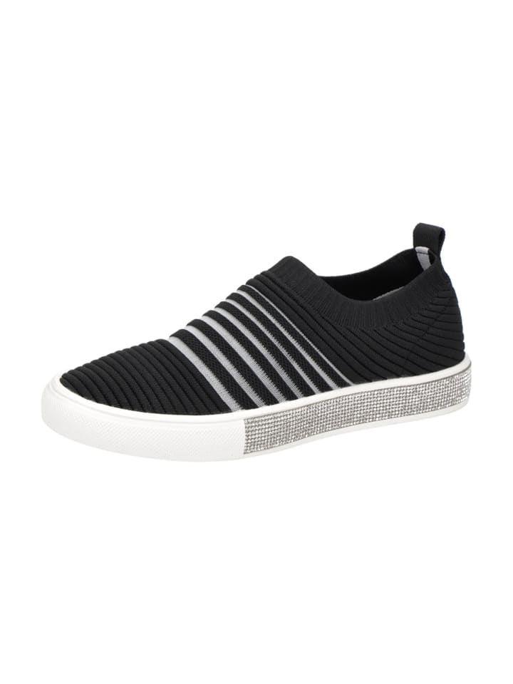 Sportliche Slipper in Schwarz