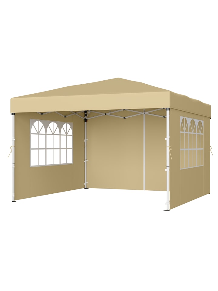 Pavillon Sheld in Beige - (B)300 x (H)260 x (T)300 cm