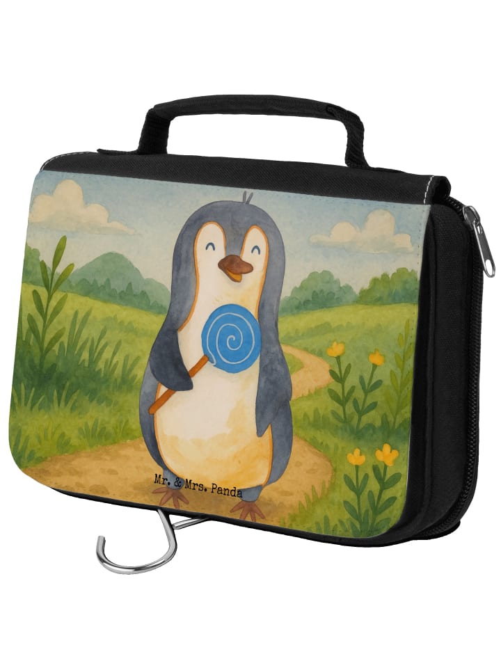 Schminktasche Pinguin Lolli Design ohne Spruch in Weiß