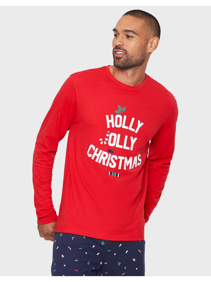 Schlafanzug Holly Jolly PJ Set in rot