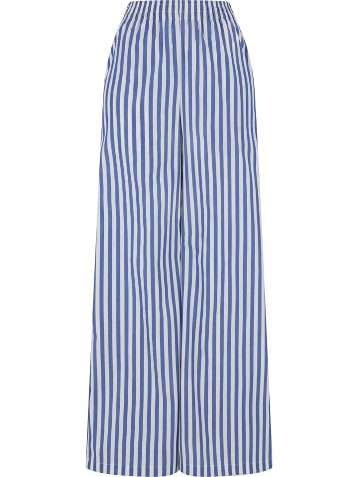 Trouser in white/blue