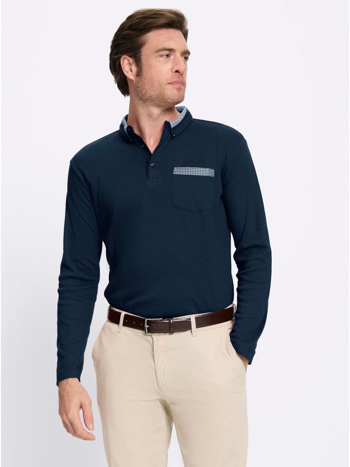 Langarm-Shirt in dunkelblau