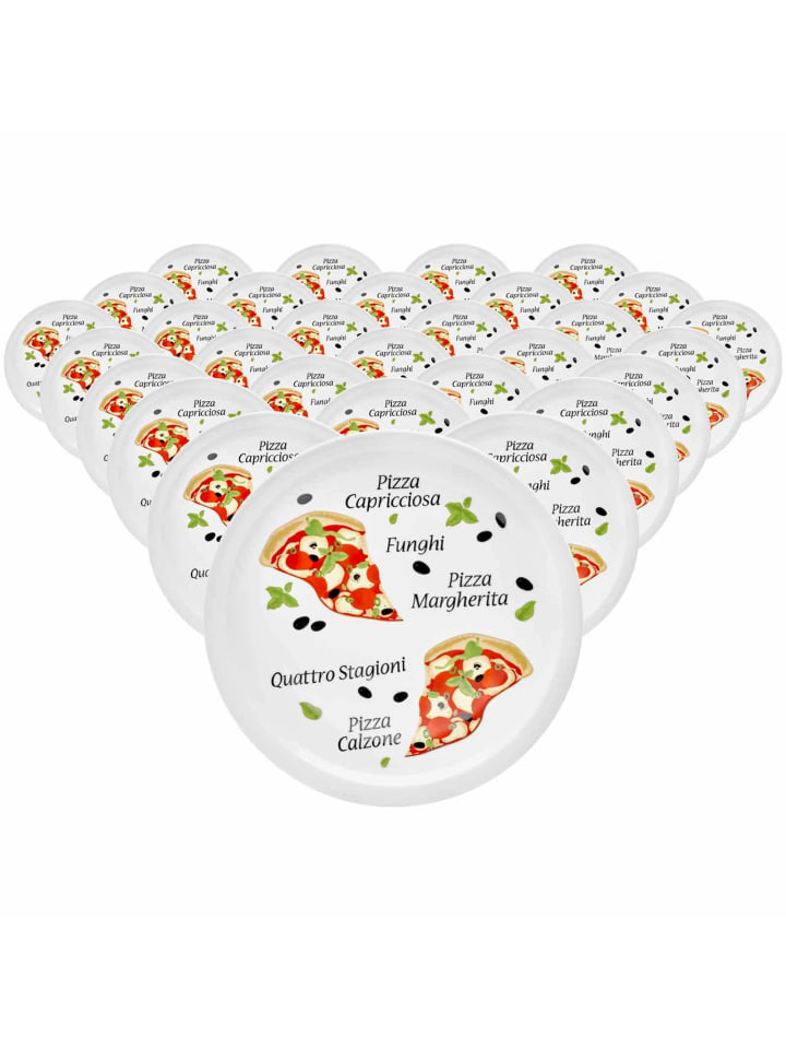 30er Set Pizzateller Margherita in Bunt ø 30,5 cm