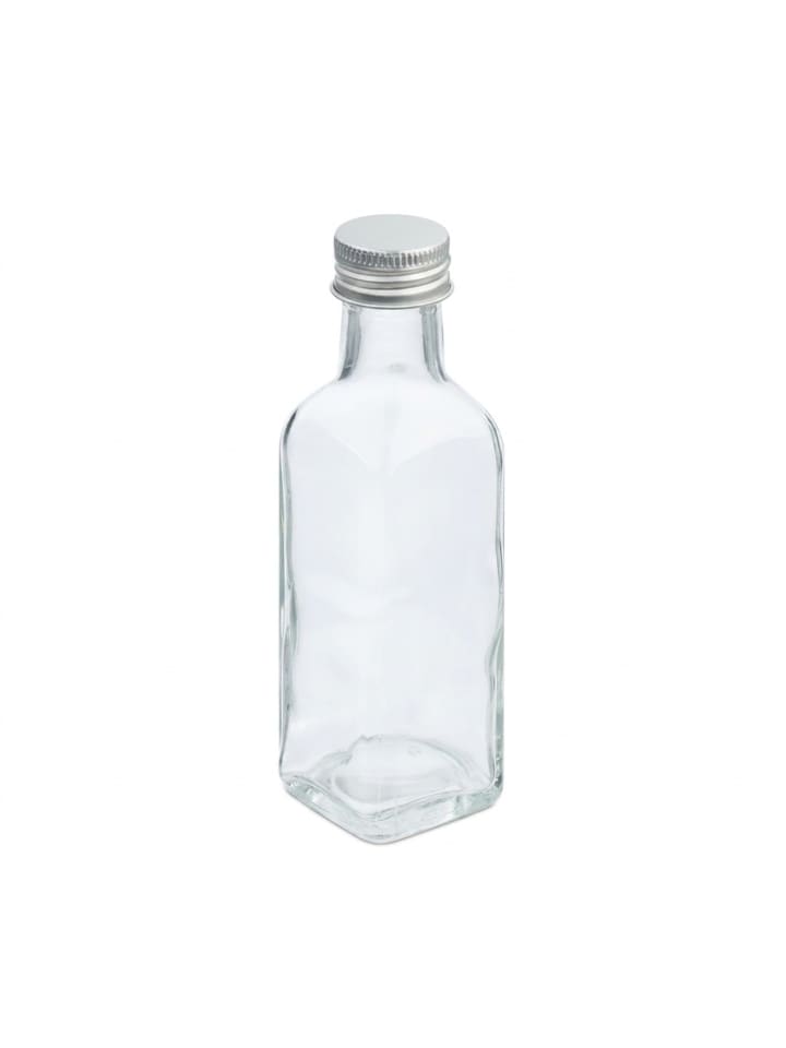 16 x kleine Flaschen in Transparent/ Silber - 100 ml