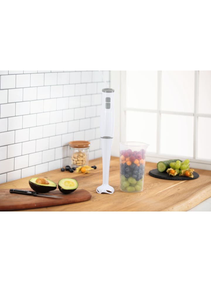 Stabmixer 400W weiß/grau mit Messbecher Weiß