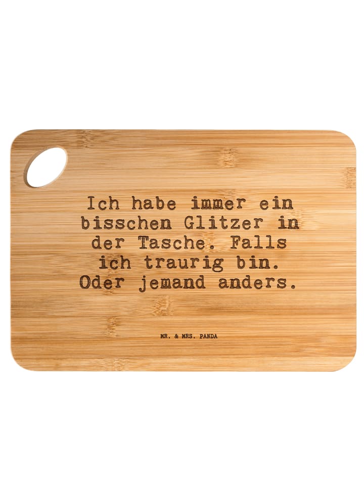 Holzbrett Ich habe immer ein... mit Spruch in Braun