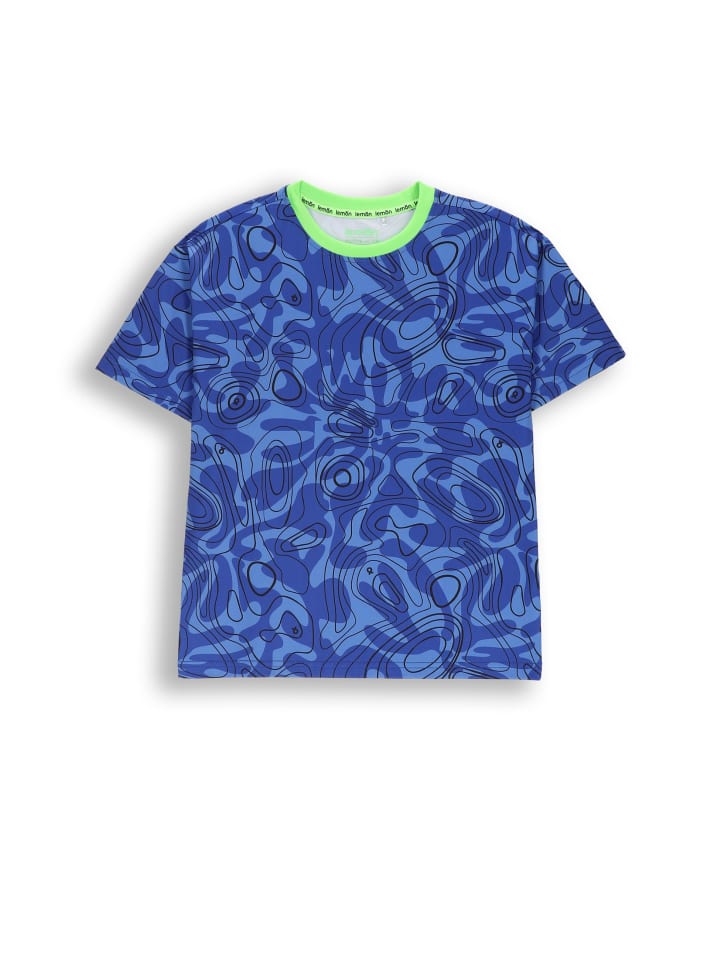 Sportshirt mit kurzen Ärmeln in blau