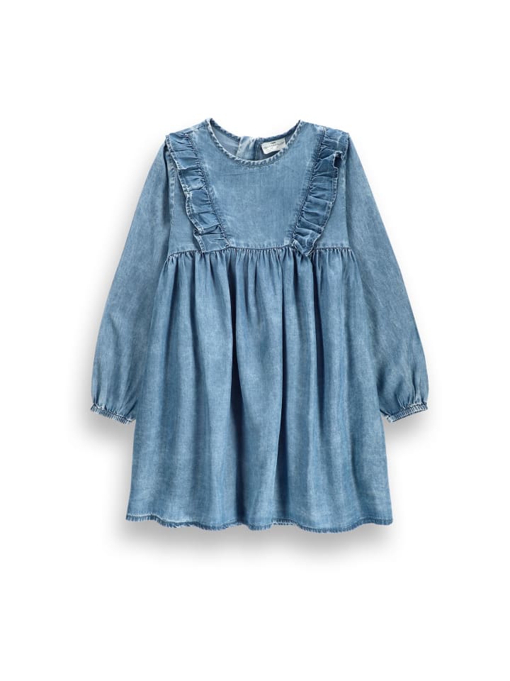 Langärmliges kleid in blau