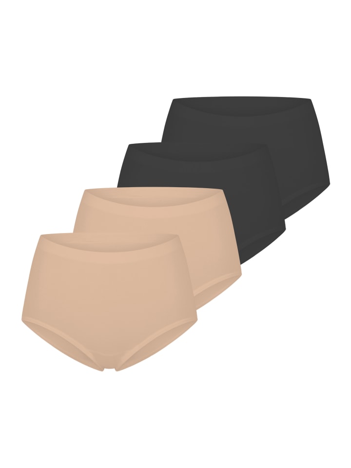 High Waist Panty GO Sense in Schwarz / beige