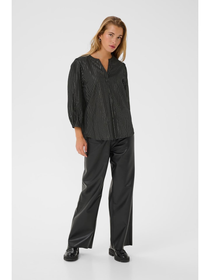 Bluse langarm KAluise Regular fit in Black Deep