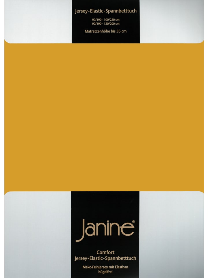 Janine Spannbetttuch Elastic Jersey 5002 in honiggold