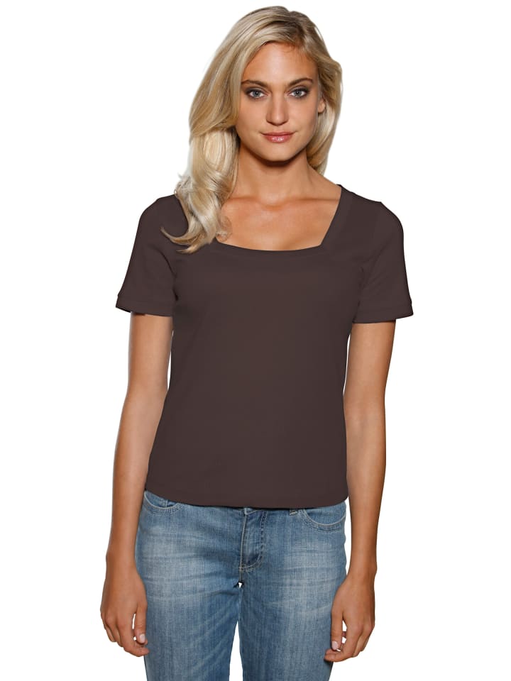 Carré-Shirt in schokobraun