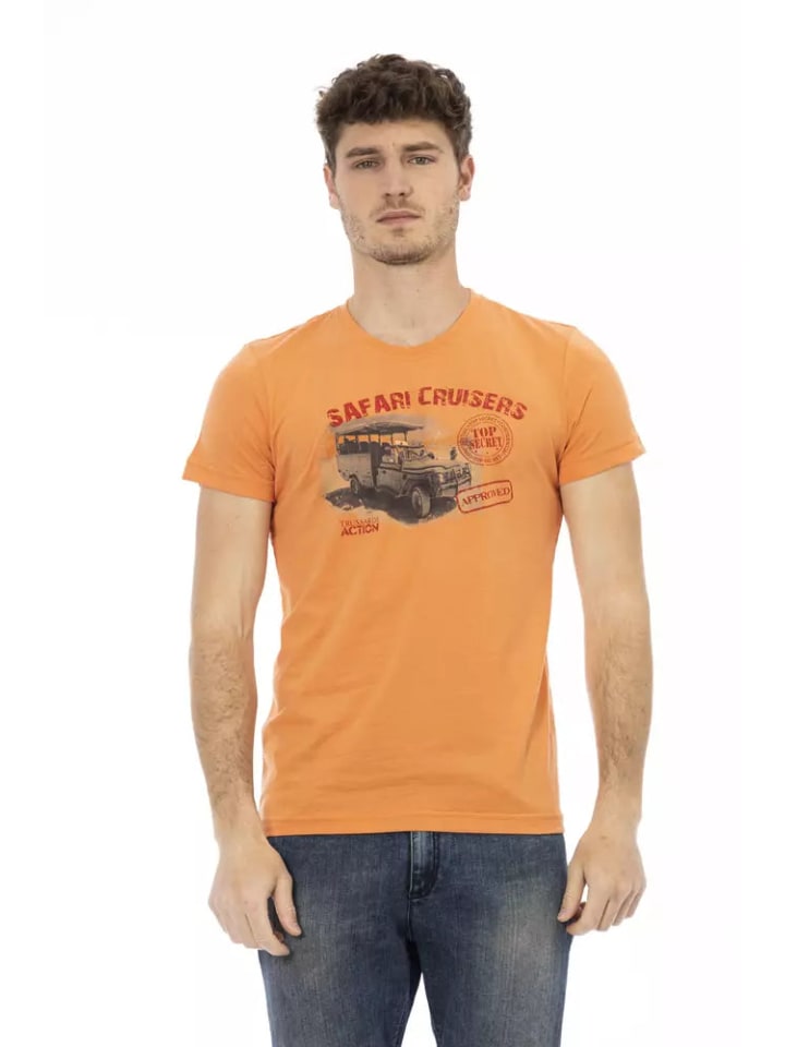 Orange Baumwolle Herren T-Shirt