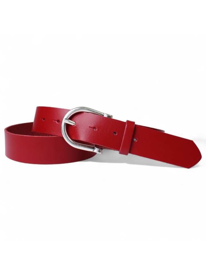 Ledergürtel in Rot